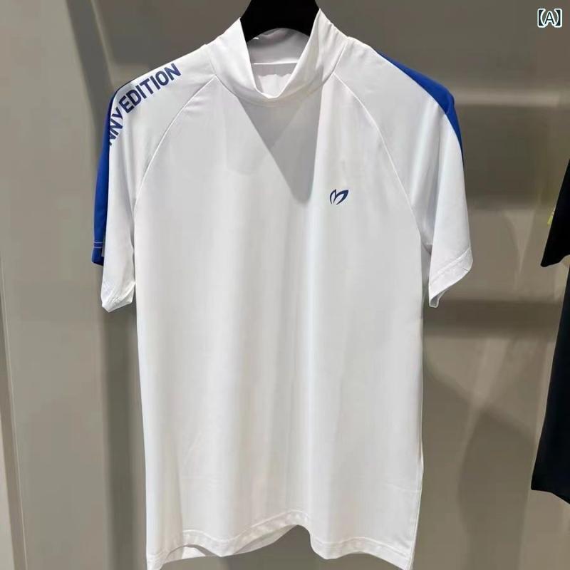 ゴルフ ポロシャツ メンズ 短袖 速乾 透気 竹繊維 上衣 白色 黒 夏 ゴルフウェア スポーツ トップス 男性用 軽量 吸湿 運動着｜LiLishop6