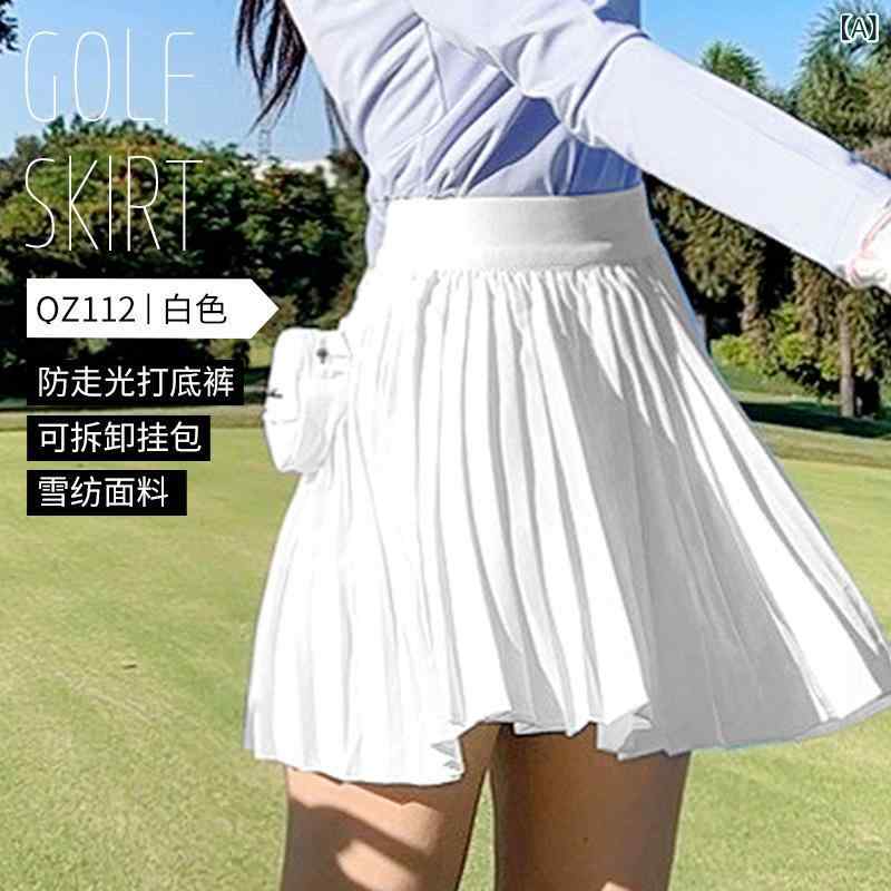レディース 高爾夫 長袖 Tシャツ 弾力 ポリエステル 繊維 切り替え デザイン スポーツ ファッション トップス 百褶 スカート セット 白色 浅青 黒 通年 オールシーズン 女性 ゴルフウェア 伸縮性 軽量 動きやすい プレー 練習 ラウンド トップ｜LiLishop6