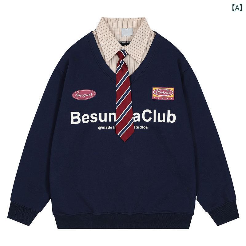 パーカー メンズ レディース ポロ襟 偽背広 青写真 綿 原料品 長袖 汗水 トップス 秋 時節 うつり変わり 柄 文字 刷り上げる ゆったり 影ぼうし 韓国 表現スタイル 翰林院風 厚地の外套 心地よい 役立つこと 花柄 薄墨色 米国海軍