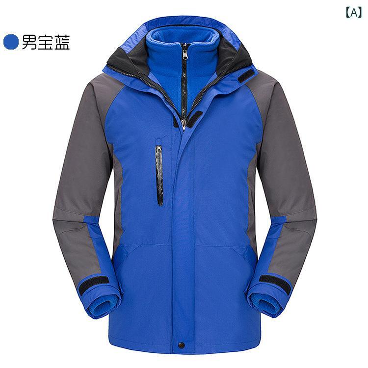 フリース ジャケット メンズ レディース 防水 保暖 耐摩耗 脱着式 ツーピース セット フーディ 連帽 ポリエステル 格子柄 切り替え柄 秋冬 春 冬 登山 ハイキング キャンプ スキー クライミング 軽量 耐久性 ブルー グリーン ブラック レッド｜LiLishop6