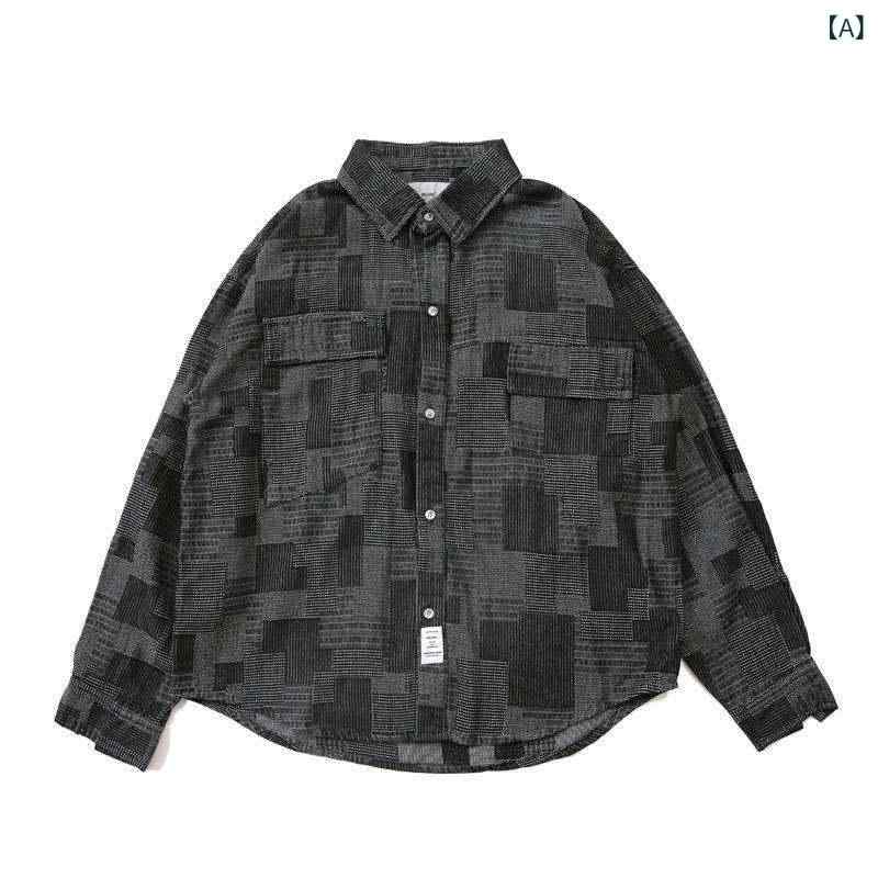 メンズ プルオーバー トップス 綿 原料品 長袖 翻領 透かし彫り柄 返り咲き 表現スタイル ルーズフィット 開衫 不対称的隠し かざり付ける 街頭 心地よい 秋冬 時期 黒 深藍 色 歳月 相応う 免・聞加工 兄ちゃん 向け 青年時代 流行病の発生 18-24歳 層 休? 一こま ?松 版型