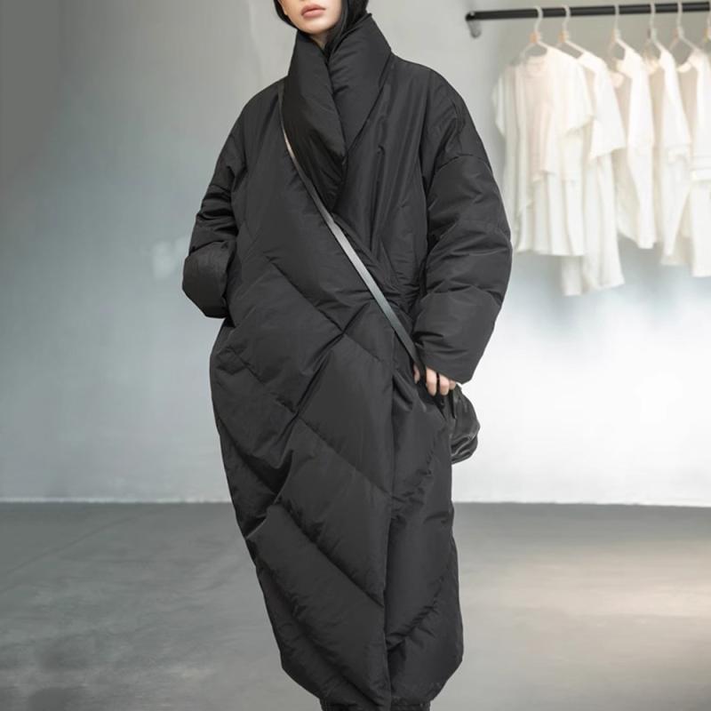 羽?服 レディース 中長丈 過膝 落ちこむ上衣 まっ暗がり 廓形 冬 厚地の外套 亭主もち 流行り 黒 立? 長袖 ?松型 思い起こす面料 ポリエステル 鴨毛 詰め直す 86% 口袋 暗扣 日系 表どおり 自己同一性 厚中 中厚 隠し フー御召しもの ユニ一発やる 成年者 亭主もち用