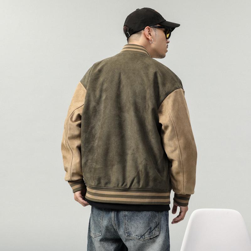 メンズ 上衣 秋冬 返り咲き スエードクロス 綿ネル ベイスボール服 広々とした 濫りがわしい アメリカン 心地好い 飛行 上衣 綿入れ 厚地の外套 刺しゅう ひな型 ポリエステル 衣料繊維 メンズ 秋冬 厚地の外套 軍緑 黒 刺しゅう 製作 広々とした影ぼうし 立襟 シングルブ