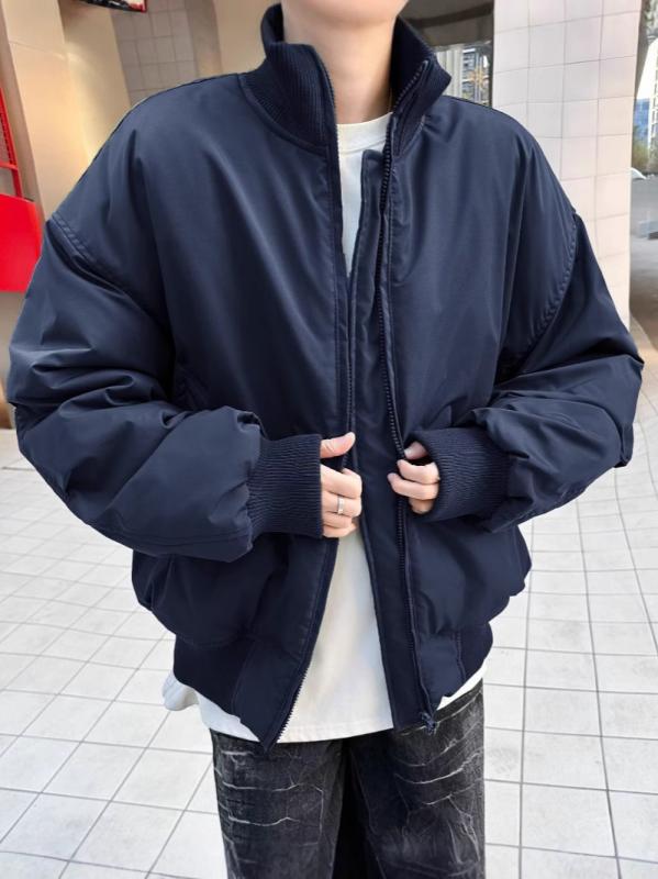 メンズ 上衣 短丈 綿織物 厚地の外套 冬用 嚠喨たる 填まる 影ぼうし 照明ランプ色合い ベイスボール服 ワイルド 朦々たる 生あたたかい 厚地の外套 表どおり 流行り物 連帽 広広とした 填まる シングル 乳ぶさ 長袖 黒 藍 ポリエステル 混紡 出どころ うつり変わり