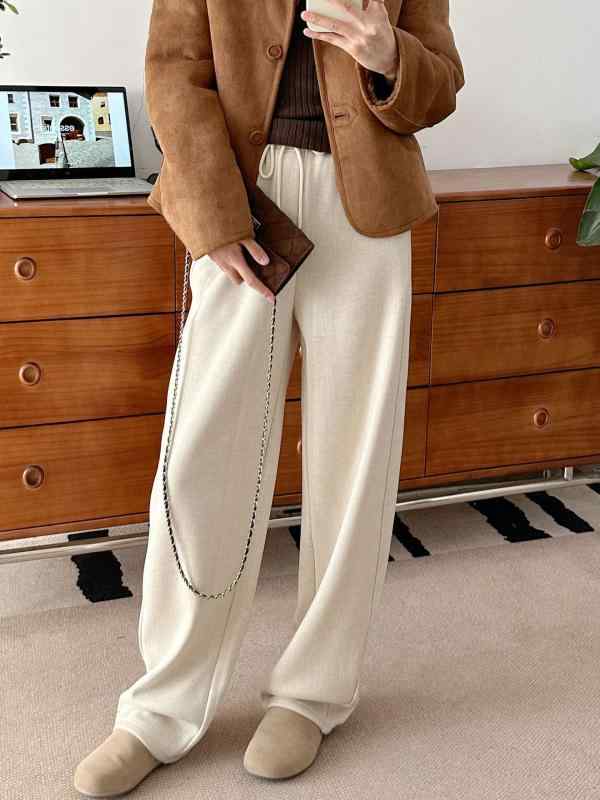 レディース テーパードパンツ 内廷ズボン下 九分丈 朦々たる 裏起毛 絨毛 三酢酸衣料繊維 松緊腰 ドローストリング 暗紋 ワイドレッグ ゆったり か細い 人となり 通い 都市 好いたらしい 休? 微弾力性 圧花加工 米色 黒 オータムウィンター 原材料 絨毛 30%以下 三