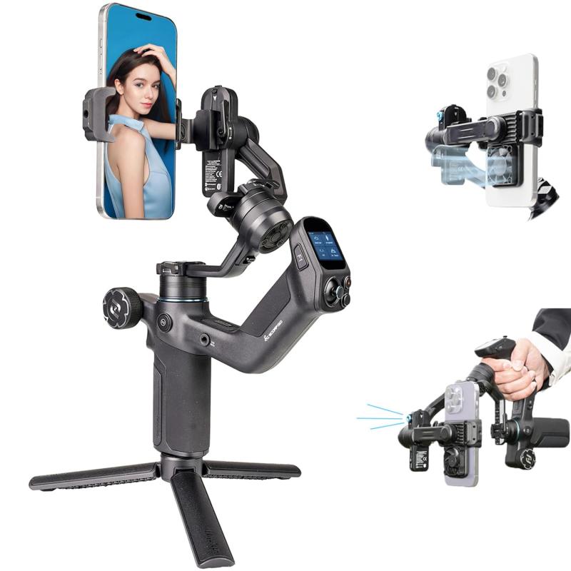 FeiyuTech SCORP Mini 3スマホジンバル AI追跡モジュール&amp;冷却ファン内蔵 一体型グリップ 2kgペイロード 3軸スマホスタビライザー iPhone&amp;Android対応｜LiLishop6