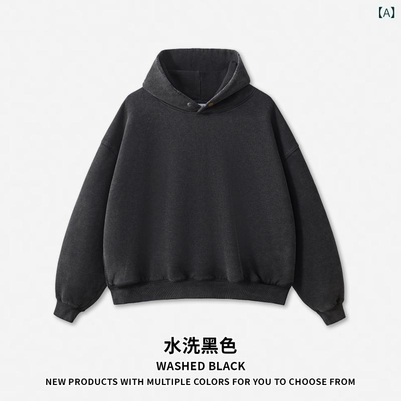 RS メンズ |「 ボクシー」 差し交わす 間借り人 350 G フリース「 色合い 名取り草」 ウォッシュド ボンネット 付き添い人 トレーナー アメリカン 表現スタイル ラビングスウェットシャツ