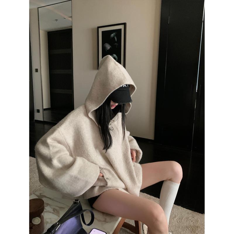 プルオーバー レディース ゆったり 美式風 レトロ 心地よい 編み物 トップス