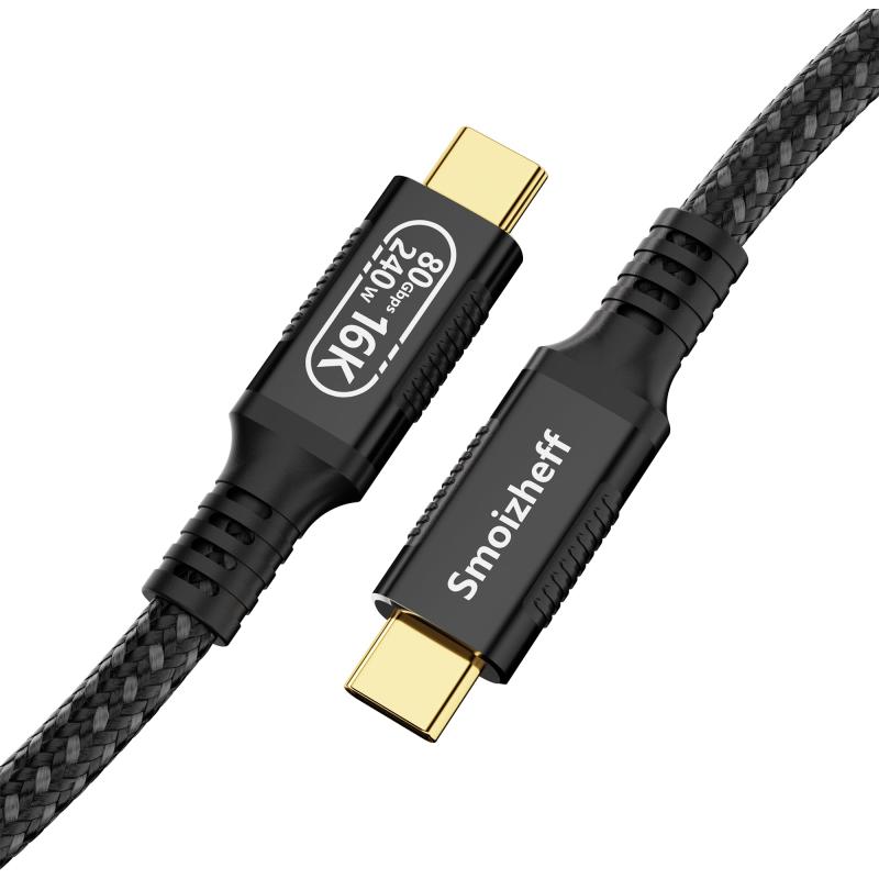 USB-C 有線テレビ 1m｜240W PD手っとり早い申し受ける・80Gbps弾丸道路遷らす・16Kさし画最終生産物