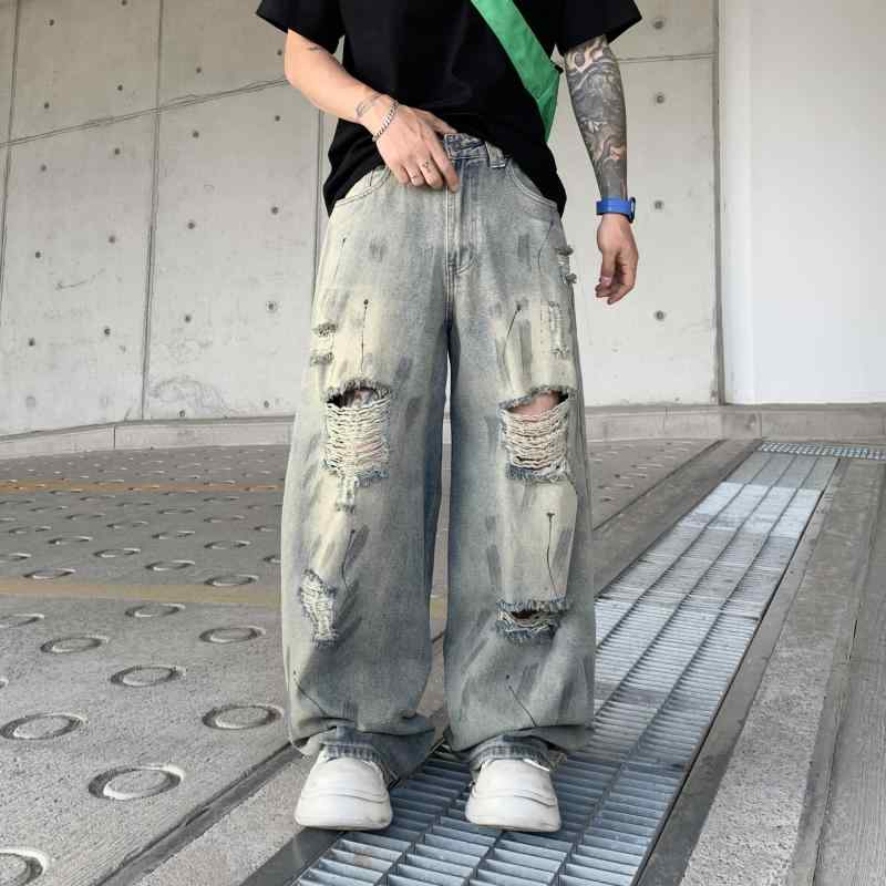 デニム メンズ 夏 ?松 直筒 ジーンズズボン下 心地好い 流行り物 普段使い分かりやすい 普段使い走り 休? 流行り物