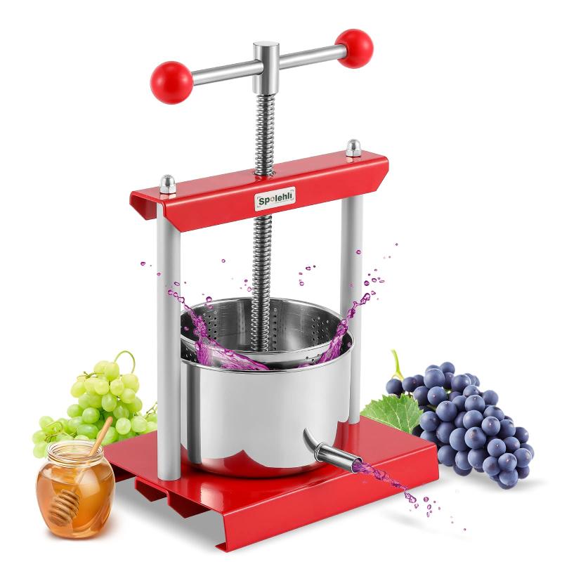 Spolehli 手動 グレープフルーツ絞り器 蜂みつ締め付ける機 干上がる機 2/3/5.5L収容能力選りわけるでき 水漉し/導管別売 工事不必要 蜂みつ/グレープフルーツ/スイカ/豆腐/乾酪 蜂みつ分け隔てる器 飲んだくれ 身寄り用 御勤め