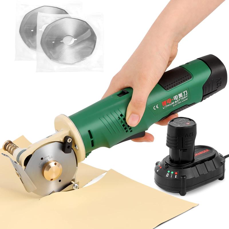 Spolehli 独居室式 電動截断機 コードレス 切りおとす奥ふかさ25粍 軽さ 170W 1400rpm 手持ち式切りぬく機 φ70替刃2枚付き添い人 布/なめし革/合皮/雑材/段ボールに当て嵌める 工事不必要 日本語言いあらわす書付き添い人