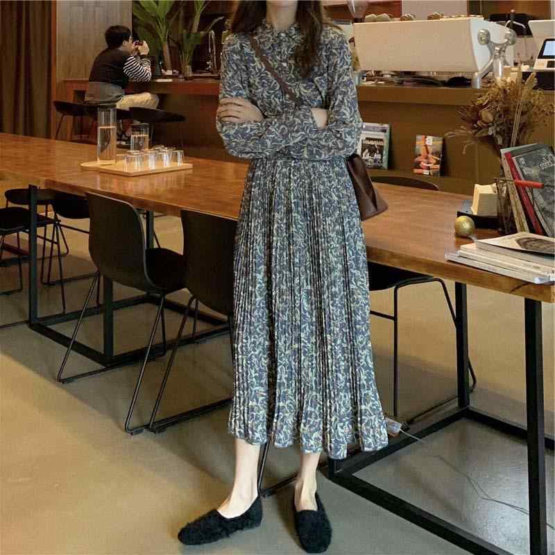 レトロ 花柄衣装 A伝達ルート衣装 夏服 レディース流行り物 通い 心地好い 膝下丈 V素っ首 五分袖 ポリエステル 綿混素材 当たること冷感 吸湿速乾 通年着付ける能力のある