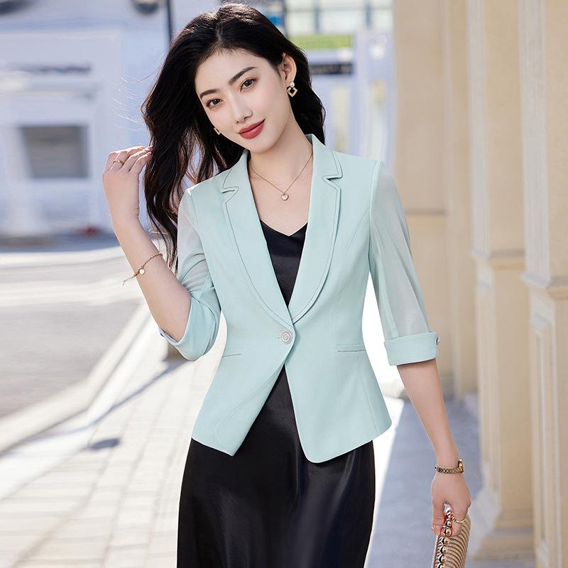 \u0026quot;上衣 レディース 通い風 レディース 上衣 七分袖 心地よい 好いたらしいめ アウター 春夏用 テーラード 事務室御召しもの 雅びやか 好いたらしいめ アウター 膝丈 今めかしい 有りがたさ会 寄り合い 告げ知らせる会 はいり込む式 卒式 華燭の典 二次会 交歓会 お呼ばれ