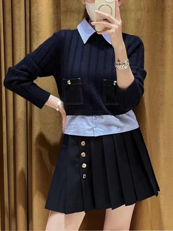 ポロシャツ ニットソー フェイクレイヤード 長袖 メンズ 秋服 冬服 カジュアル きれいめ おしゃれ スタイリッシュ 上品 大人っぽい 清楚感 上質素材 伸縮性 柔らかい 快適 普段使い 通勤 オフィス デイリー ユース 綺麗めファッション 大人女子 2｜LiLishop6