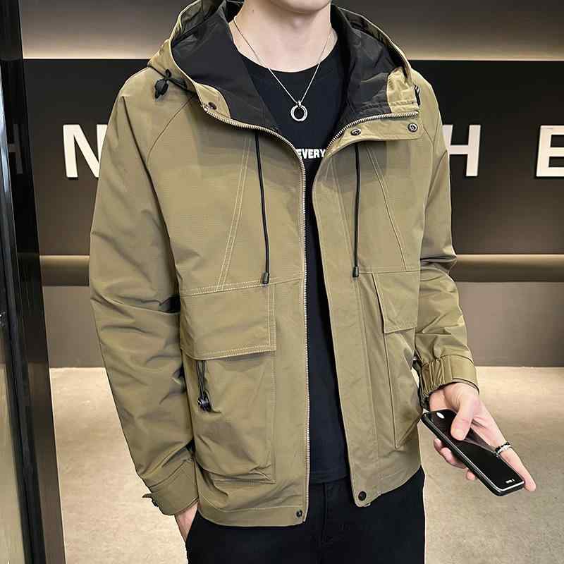 メンズ アウター 上衣 防風 心地よい 工装 兄ちゃん 長袖 ボンネット付き添い人 年月 通い 今めかしい 流行り物 普段使い走り 軽さ 撥水産業 11011-7703 ポリエステル