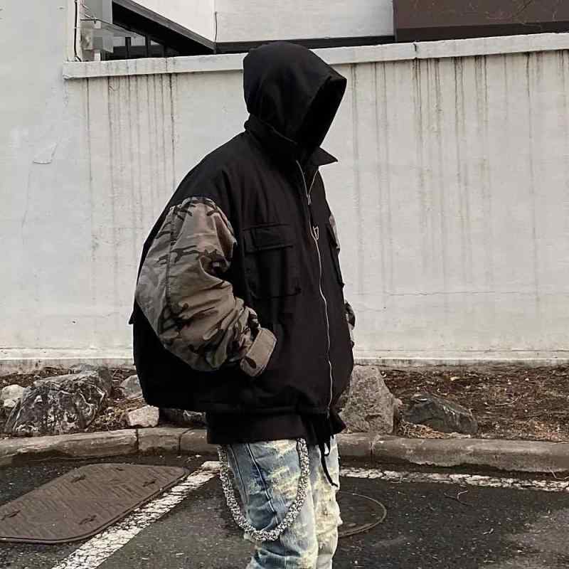 アウター メンズ 擬装柄 上衣 秋冬 高街 ?松 綿 心地好い 今めかしい 防風 兄ちゃん 2024年