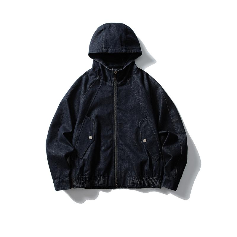 ブルゾン メンズ 秋服 長袖 ジップアップ ヴィンテージ風 アウター カジュアル ゆったり おしゃれ 復古風 デニムジャケット ポケット付き｜LiLishop6