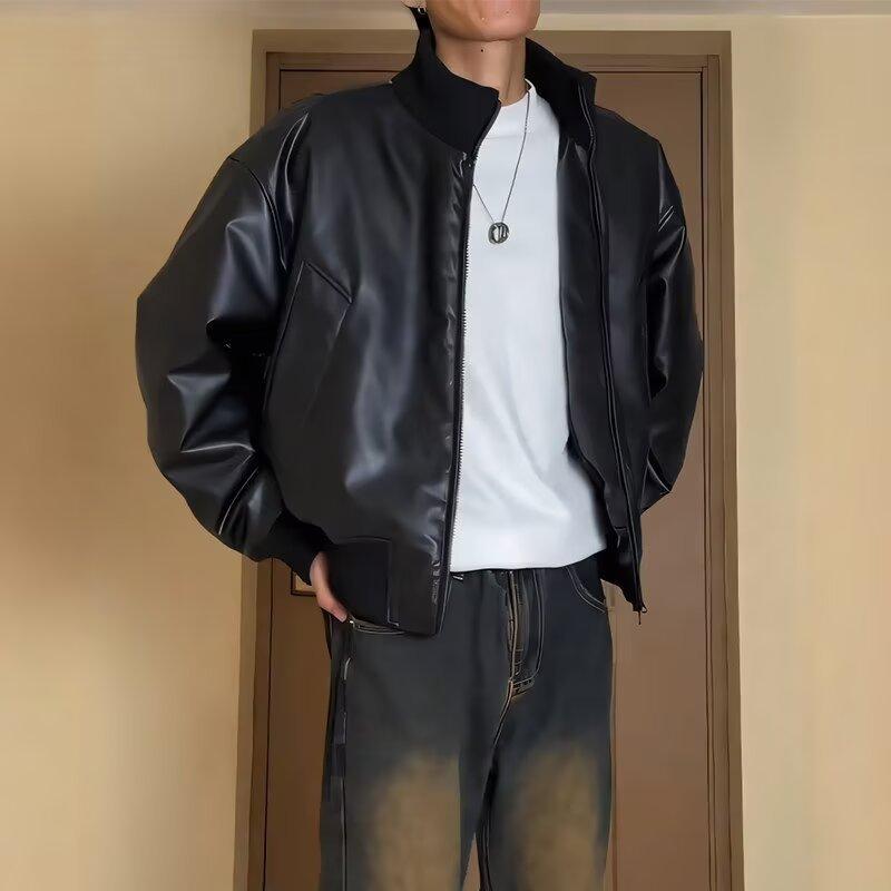 アウター 飛翔上衣 メンズ 秋冬 朦々たる 遊撃手丈 皮ジャン 今めかしい 軽さ 棉服 心地よい 表どおり 成人男性 成人男性用 成人男性用 今めかしい 黒