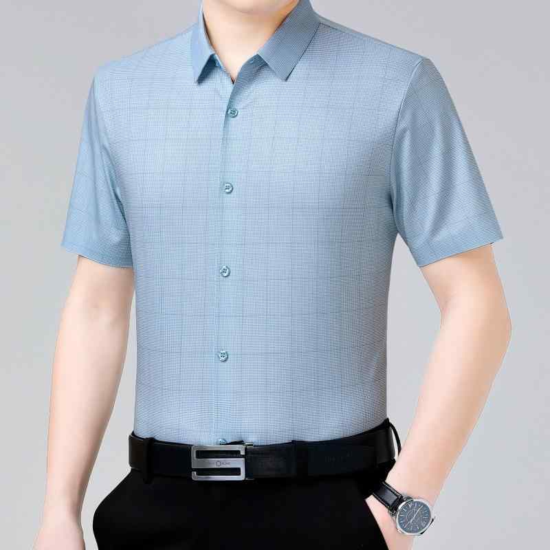メンズ プルオーバー 透かし彫り柄 半袖 紫 緑 青 M L XL 2XL 3XL 4XL 桑蚕? 商? 休? 中年 100%OFF