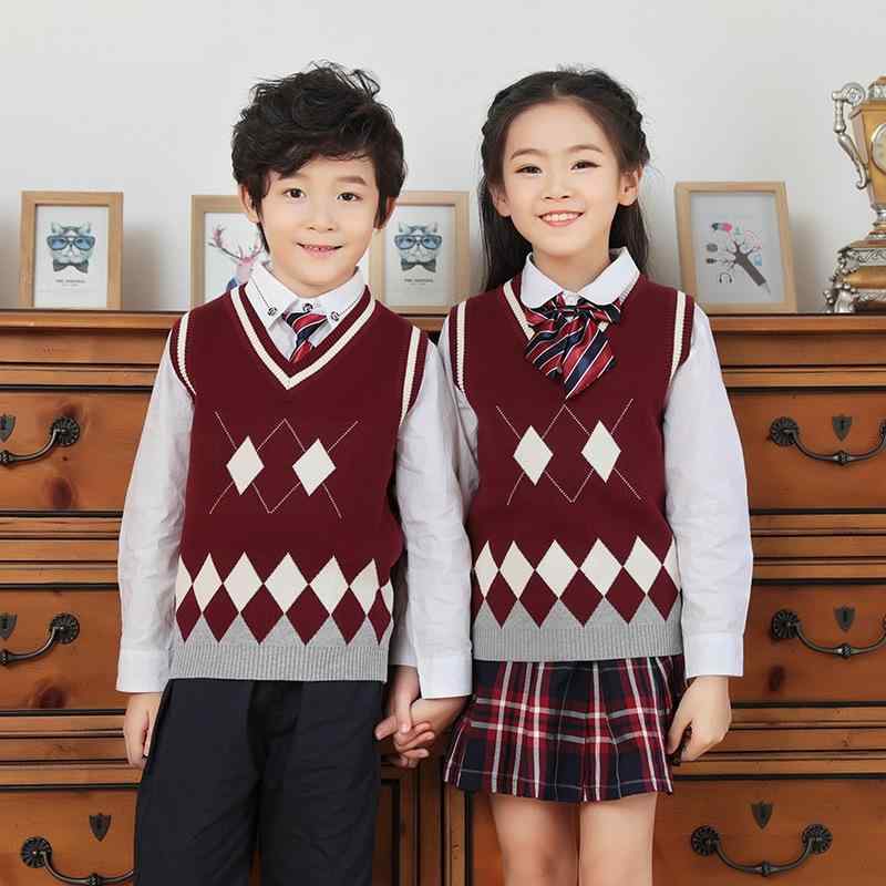 ちびっ子服 より良い お坊っちゃん お嬢さん 秋 冬 春 無地 Vのど首 綿 プルオーバー 編み物 お坊っちゃん キッズ 心地よい 今めかしい 愛くるしい