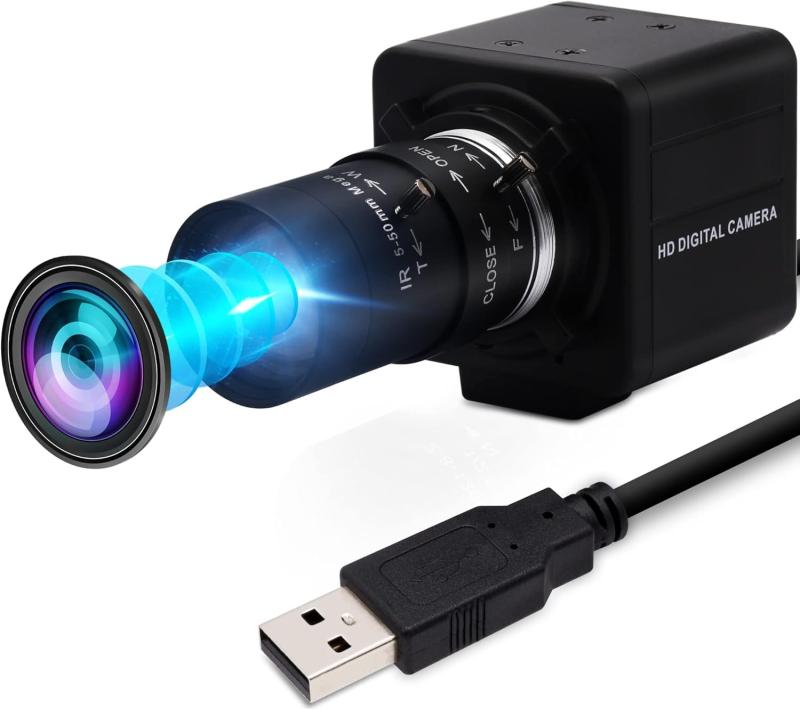 ELP 1080P 60fps 高速USBカメラ 10倍光学マニュアルクローズアップCSマウントレンズ Lightburn/3Dプリンター用 プラグアンドプレイ Windows/Linux/MacOS/Raspberry Pi対応|LiLishop6