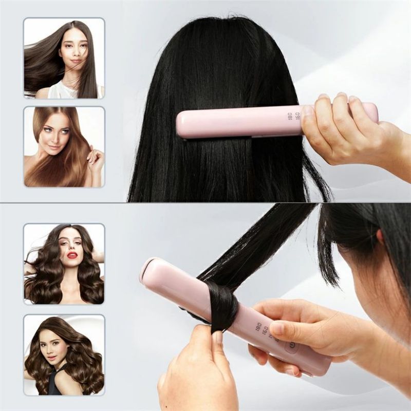 携帯用\送料無料/ コードレス 旅行用 前髪 カール ミニ 小さい 小型 かわいい おしゃれ ミニヘアアイロン ヘアアイロン コード
