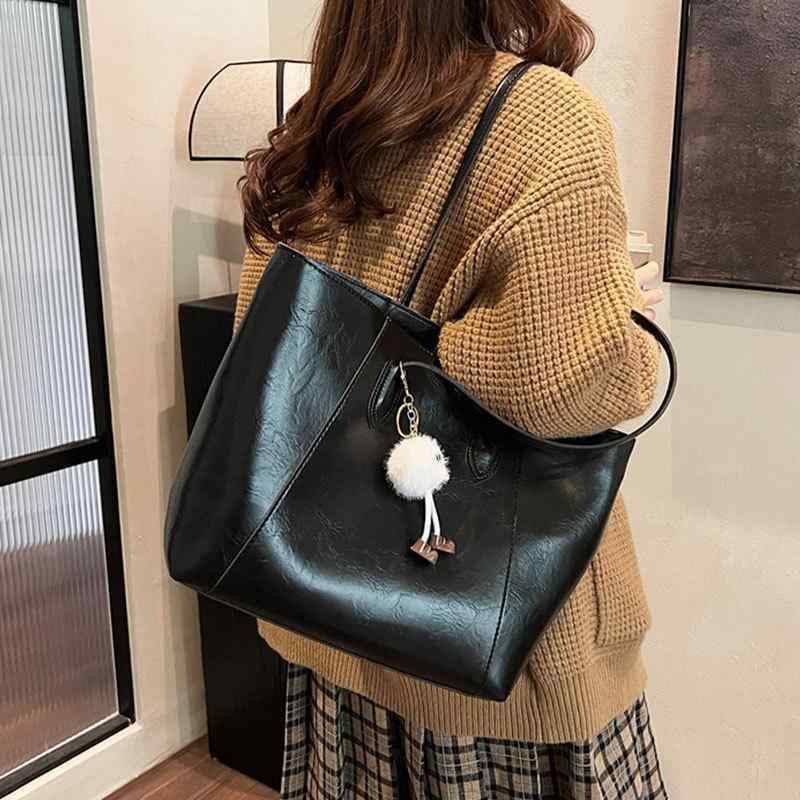 トートバッグ レディース 大容量 復古風 肩掛け 横型 方形 ソフト PUレザー 車縫いステッチ ジッパー開閉 ダブル肩紐 ブラック ブラウン カーキ ブラウン系 通勤 日常使い 大学生向け シンプル 都会的 春夏