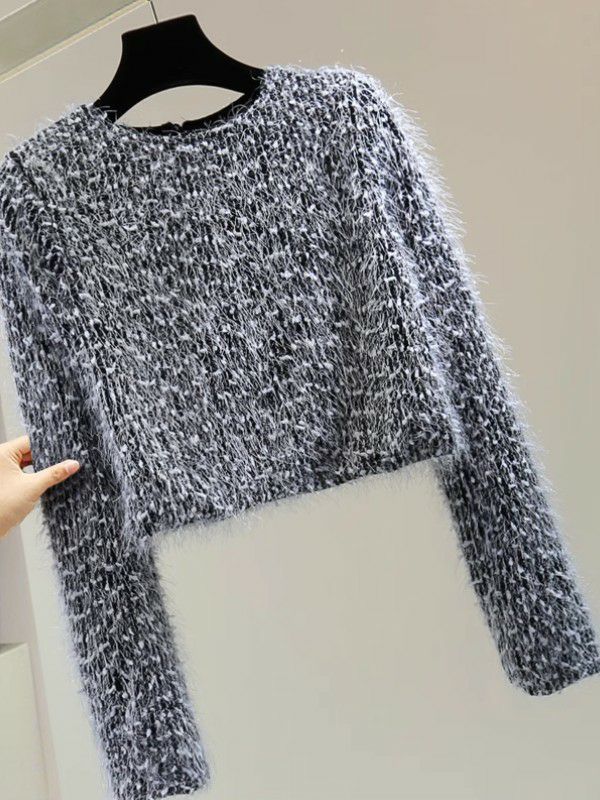 【送料無料】2024 AW 新作 2color ラメ シャギー ニット トップス｜LILIS shop
