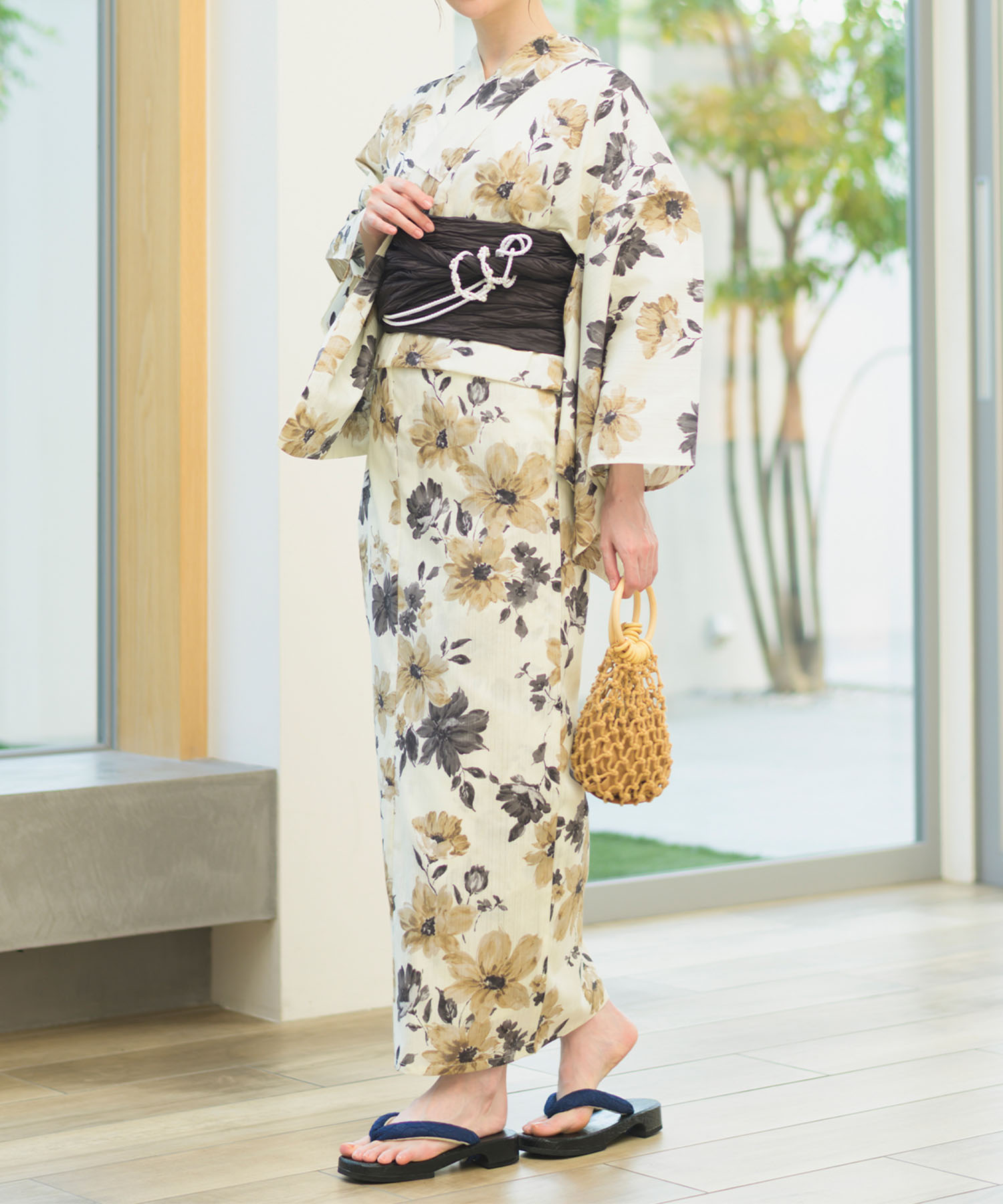 楽天市場】【 簡単着付け 下駄付き 5点セット 】 CELEN 浴衣 高品質