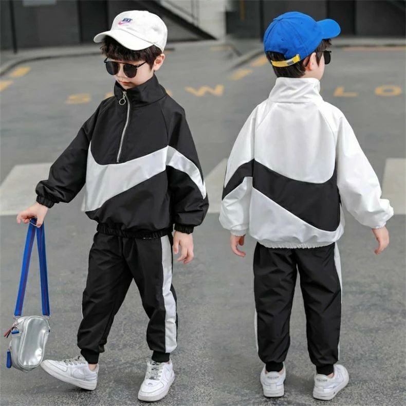 長袖 男児 男の子 韓国 上下 スタイル スポーツ 男子 キッズ ジャージ セットアップ パンツ ウインドブレーカー｜Lillysart