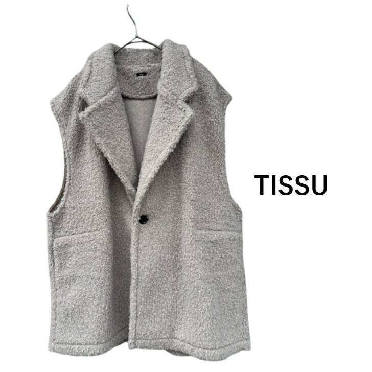 【TISSU】ボアテーラードベスト TS253CT077