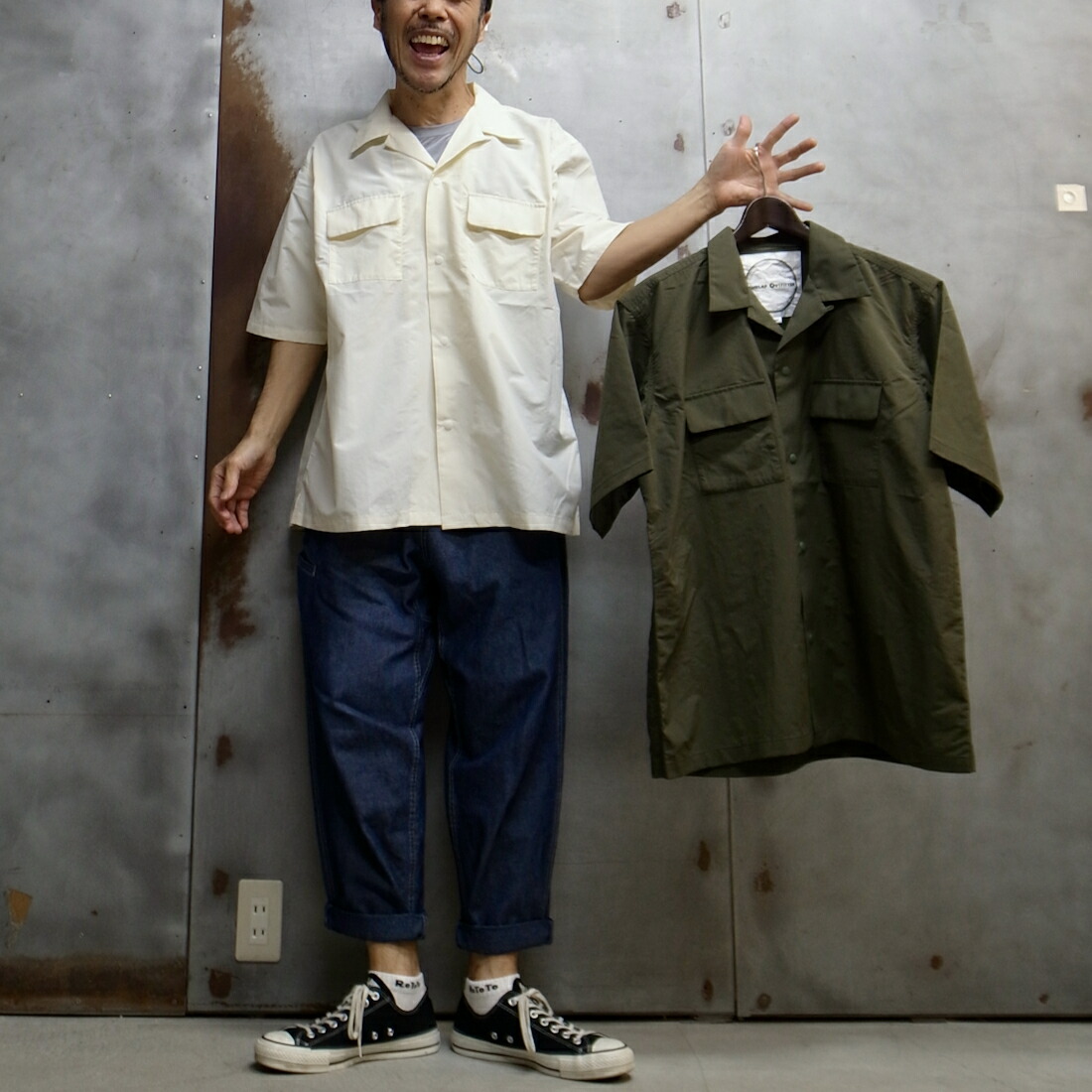 【 BURLAP OUTFITTER / 赤ちょうちん一回り アウトフィッター 】 S/S CAMP SHIRT  / S/S キャンプシャツ  サプレックスナイロン原料品プルオーバー