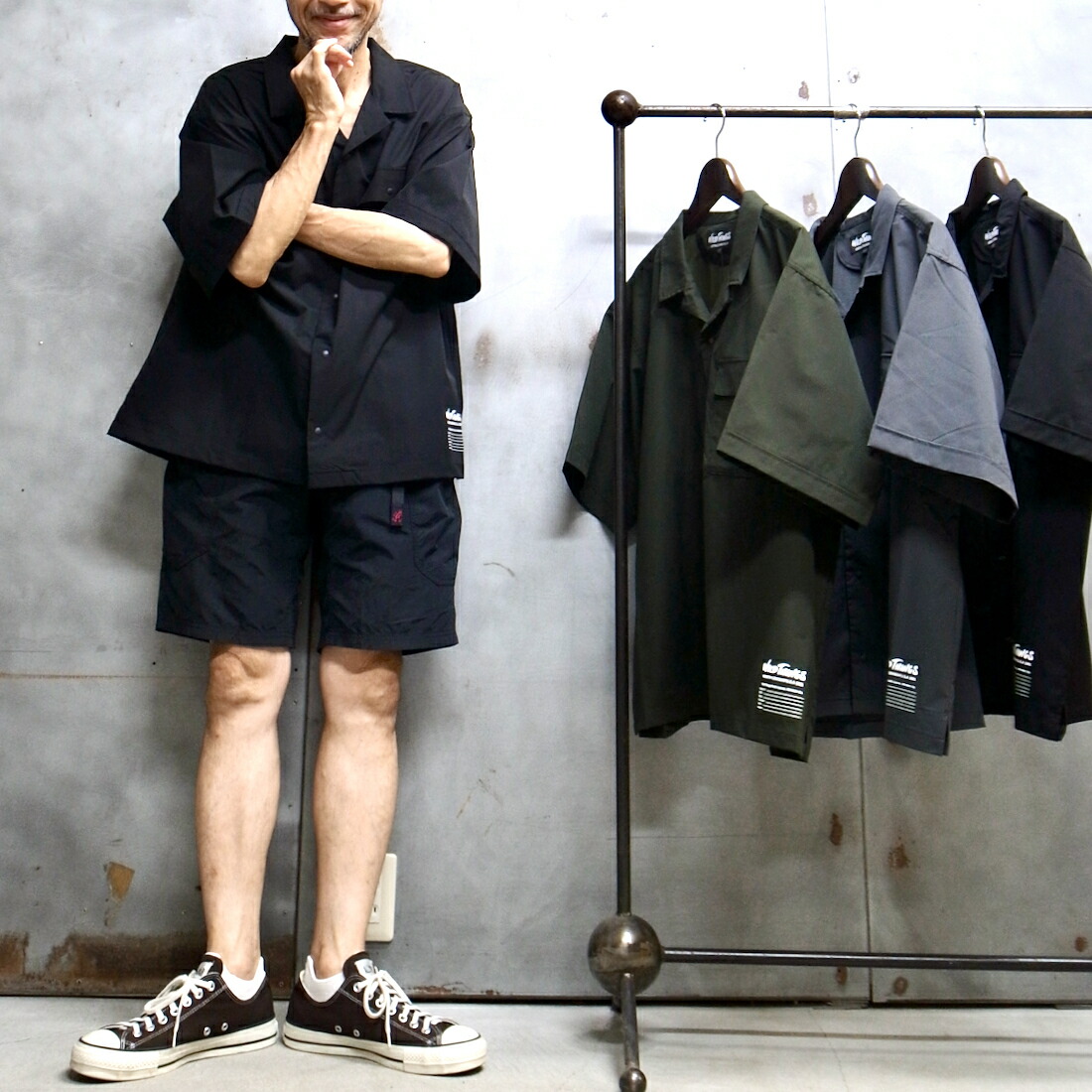 【 WILD THINGS / ワイルドシングス 】 WT25041AD  OPEN COLLAR POCKET SHIRTS / オープンカラーポケットシャツ