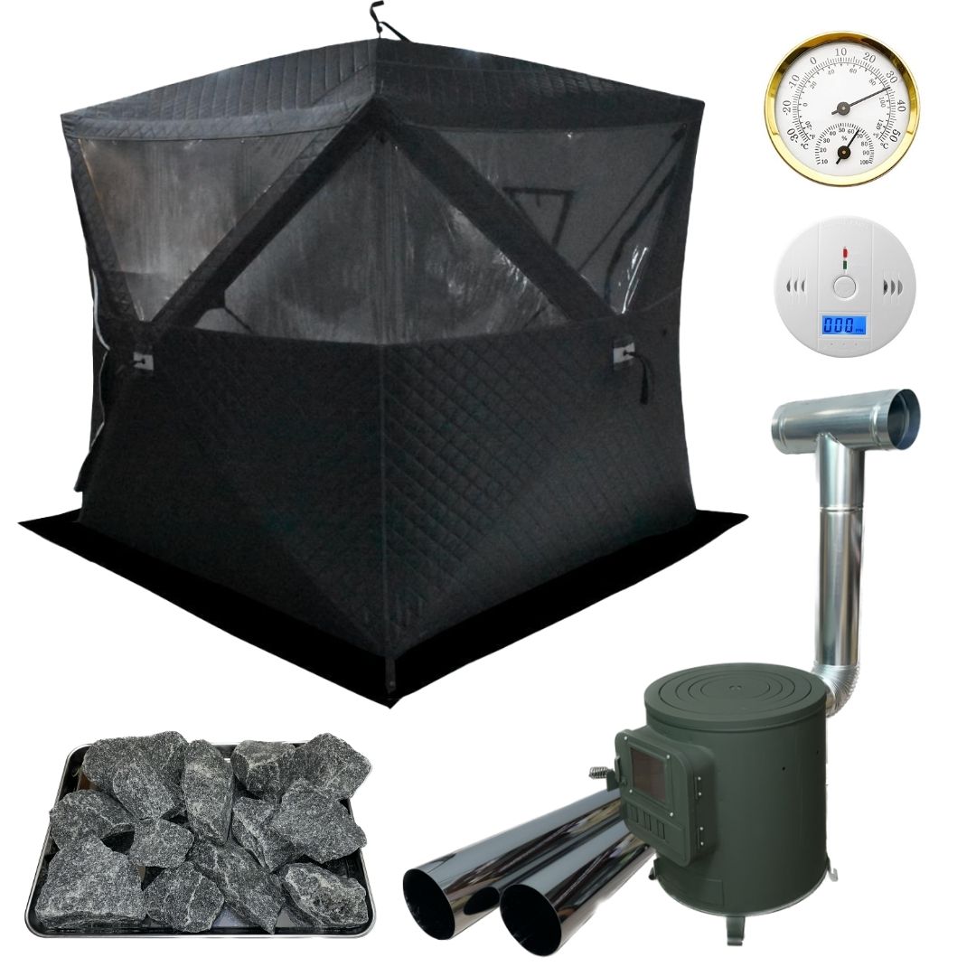 楽天市場】【送料無料・直送品】サウナテント ストーブ付き 3～4人用