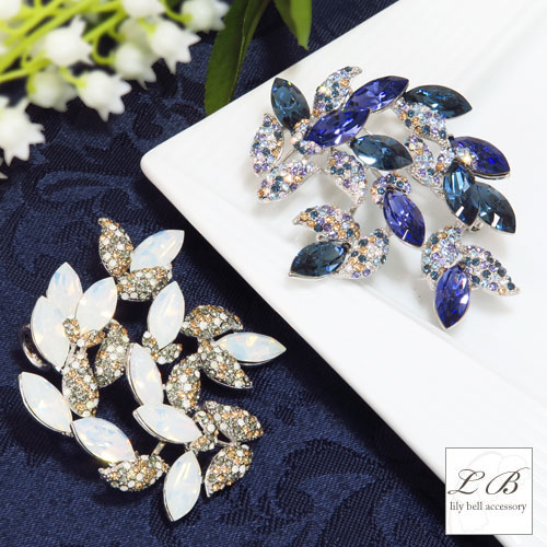 楽天市場】ブローチ フォーマル スワロフスキー 花 パール brooch 在庫