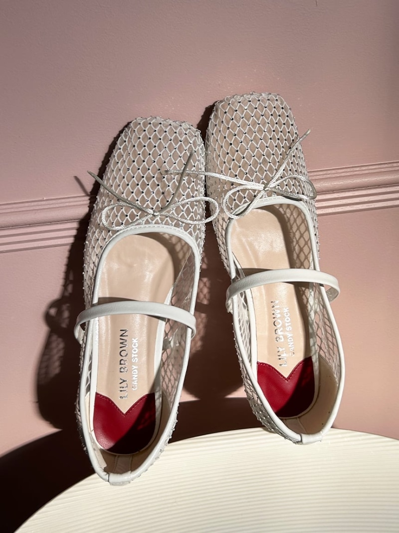 [L.B CANDY STOCK]スクエアバレエシューズ LILY BROWN リリーブラウン シューズ・靴 スリッポン ブラウン ブラック ホワイト【送料無料】[Rakuten Fashion]画像