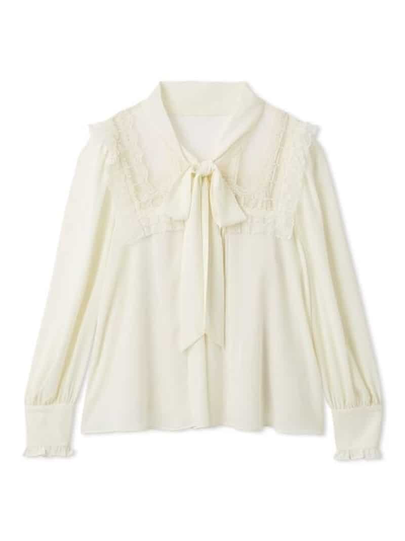 ヴィンテージライクボウタイブラウス LILY BROWN リリーブラウン トップス シャツ・ブラウス イエロー ブラウン【送料無料】[ Fashion] 12,122円