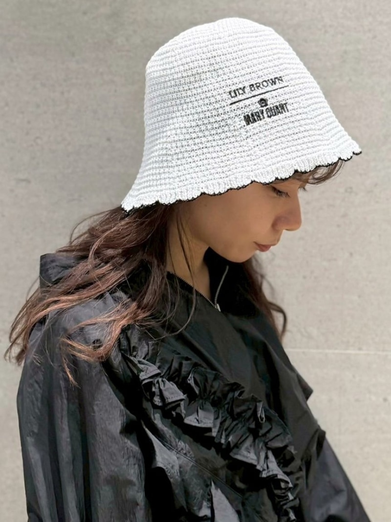 マリークヮント✕NEW ERA(R) BIGデイジー キャップホワイト×ブラック マリークワント MARY QUANT NEW ERA(R) × MARY QUANT BIG