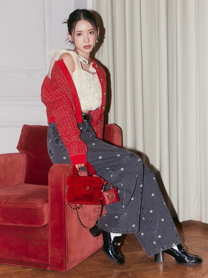 【LILY BROWN×MARY QUANT】　デニム 楽天市場】【WEB限定】【LILY BROWN×MARY QUANT】デイジー柄ワイド