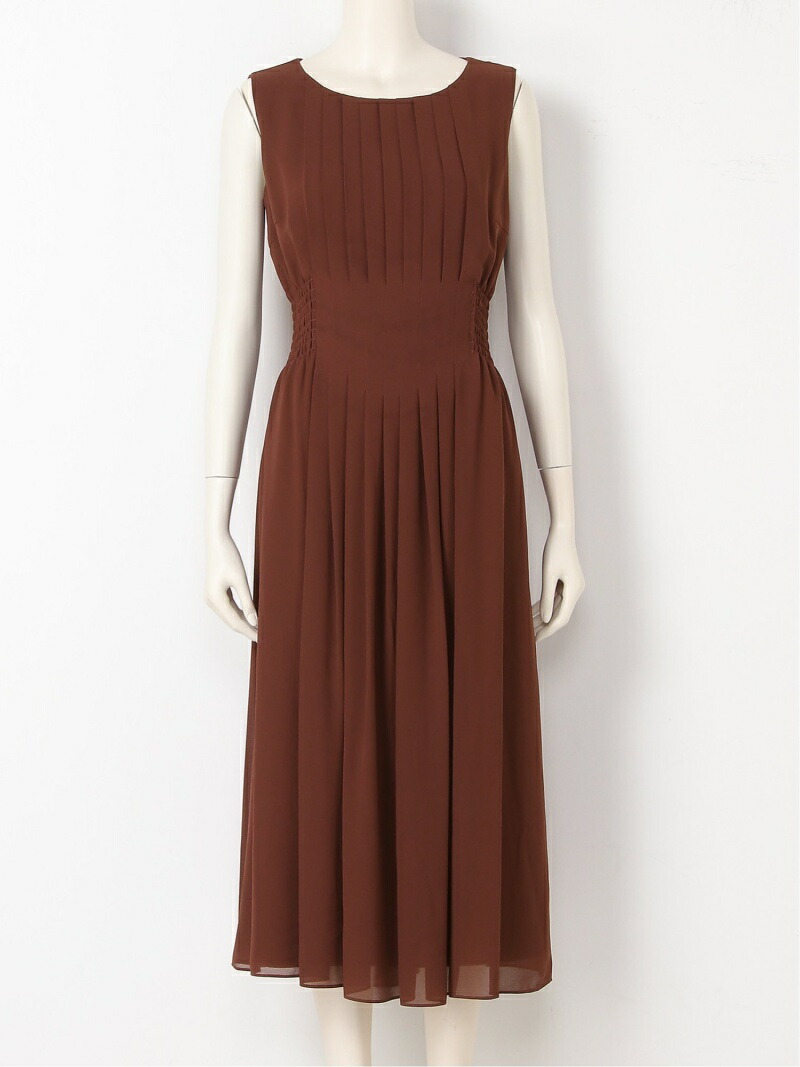 楽天市場 Rakuten Fashion Sale 40 Off シフォンプリーツワンピース Lily Brown リリーブラウン ワンピース ノースリーブワンピース ベージュ ブラック ブラウン Rba E 送料無料 Lily Brown リリーブラウン