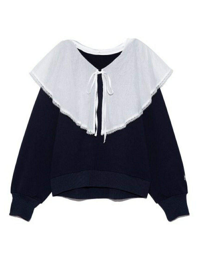 襟付きカットトップス Lily リリーブラウン カットソー Brown