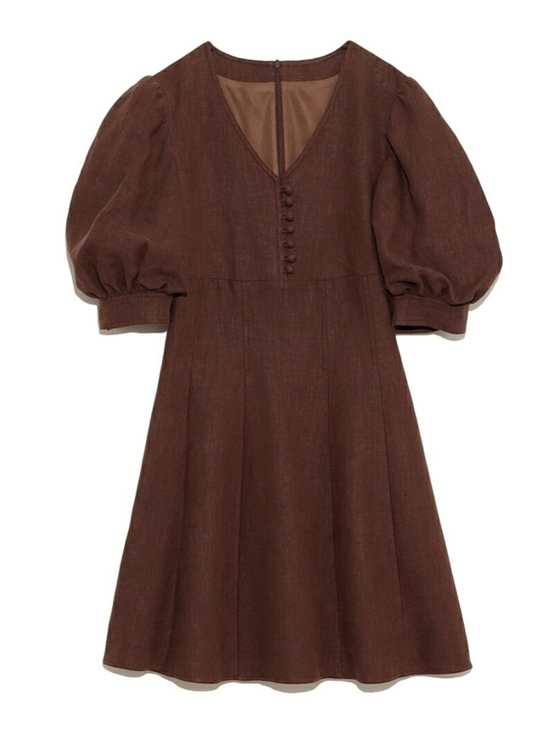 楽天市場 Sale 60 Off バルーン袖ワンピース Lily Brown リリーブラウン ワンピース ワンピースその他 ブラウン グリーン Rba E 送料無料 Rakuten Fashion Lily Brown リリーブラウン