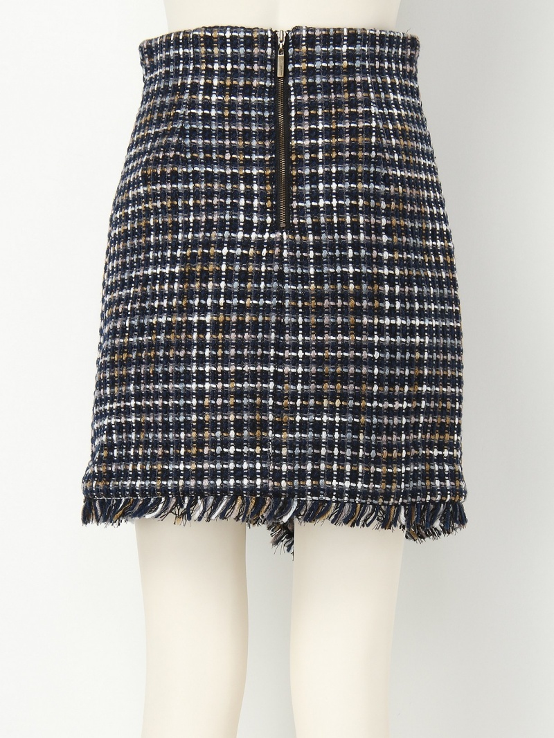人気セールSALE新品 Lillybrown 今季 ツイードチェック台形スカート ミニスカート