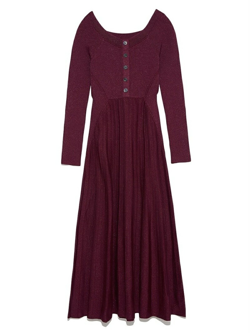 値引 ラメニットワンピース Lily Brown リリーブラウン ワンピース ロングワンピース マキシワンピース ホワイト レッド Rakuten Fashion 正規店仕入れの Azurpiscines68 Fr