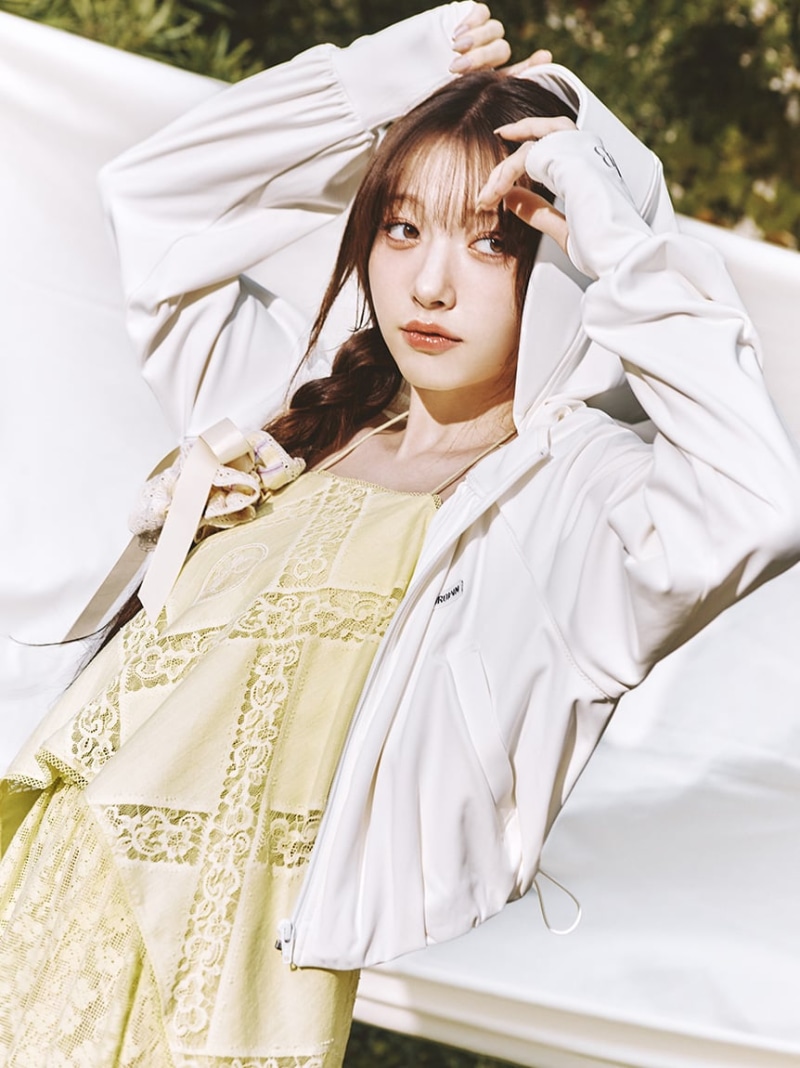 【オフィシャル・MASHSTORE限定】【UVカット】サンガード付きラッシュガード LILY BROWN リリーブラウン ジャケット・アウター ブルゾン・ジャンパー ブラウン ホワイト【送料無料】[ Fashion]