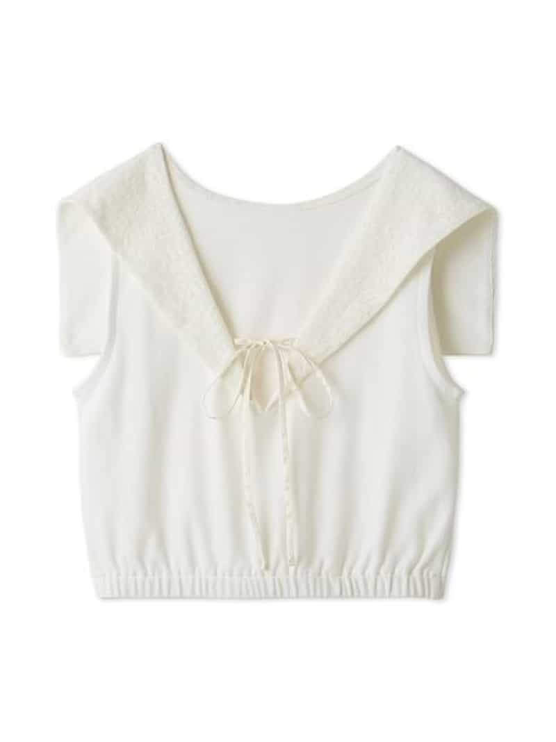 2wayセーラーカラートップス LILY BROWN リリーブラウン トップス カットソー・Tシャツ ブラウン ホワイト ネイビー【送料無料】[ Fashion]｜LILY BROWN／リリーブラウン