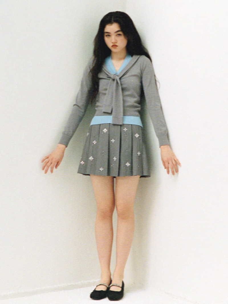 【SALE／50%OFF】[L.B CANDY STOCK]フラワービジュープリーツスカショーパン LILY BROWN リリーブラウン スカート その他のスカート ベージュ グレー【RBA_E】【送料無料】[ Fashion]｜LILY BROWN／リリーブラウン
