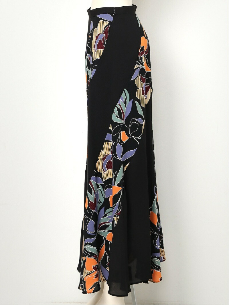 大花柄パッチワークスカート Lily Brown リリーブラウン スカート