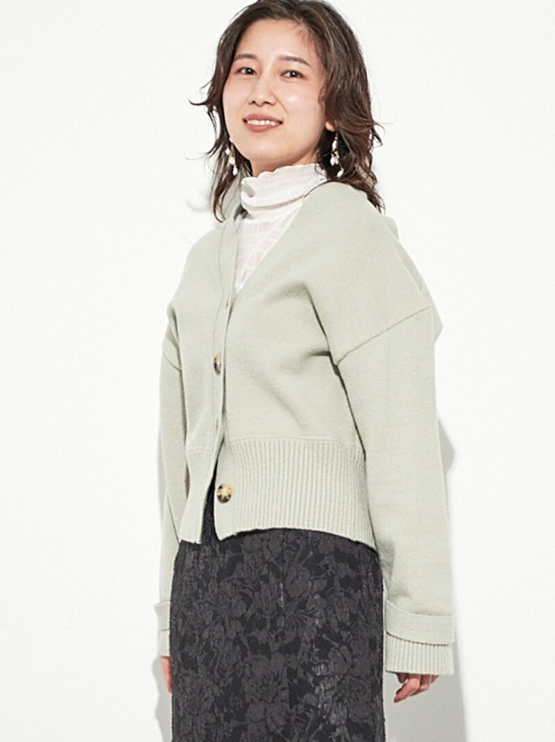 袖ベルトニットカーディガン Lily Brown リリーブラウン